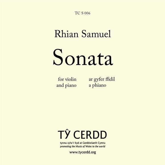 Rhian Samuel - Sonata for Violin
